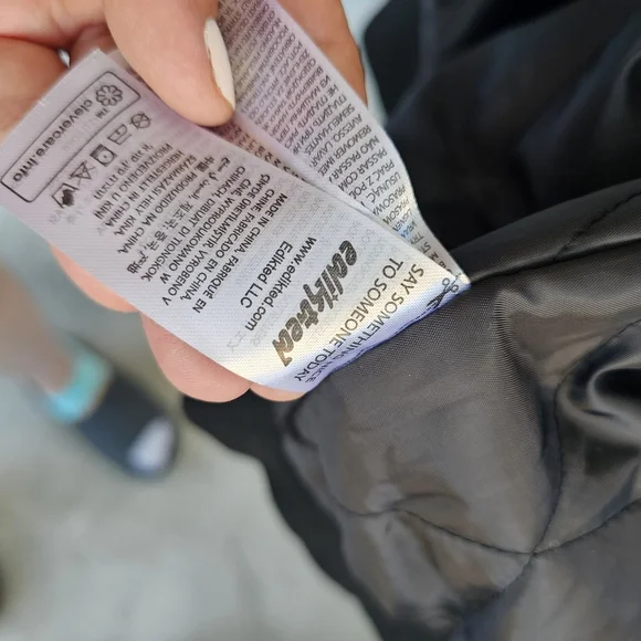 Edikted Faux leather Bomber Jacket Sz Large - DEFECT - Picture 6 of 7